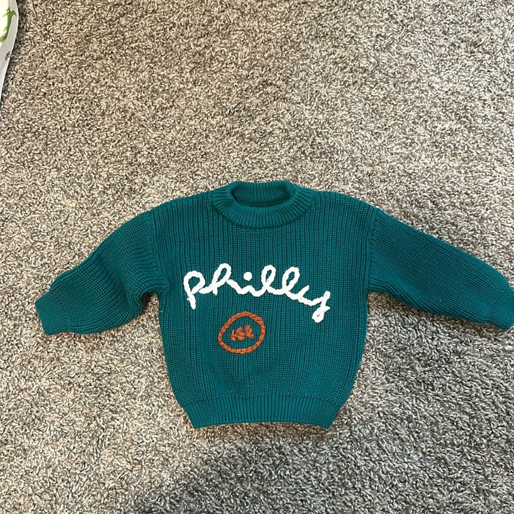 Philadelphia baby sweater eagles